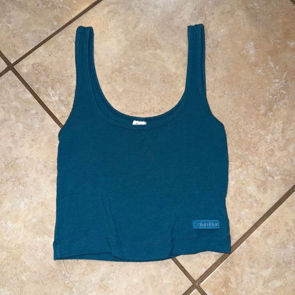 Calvin-klein Women's Blue and Green Vest